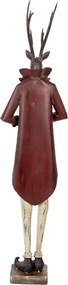 Figurină decorativă vintage cerb din metal, 19x15xH83 cm