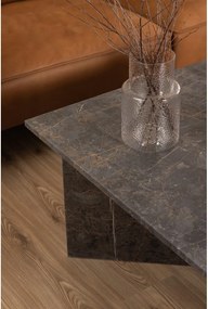 Măsuță de cafea neagră din marmură 90x90 cm Vega – Actona