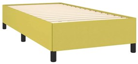 Pat box spring cu saltea, verde, 90x200 cm, textil Verde, 90 x 200 cm, Cu blocuri patrate
