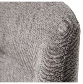 Scaun de sufragerie gri cu cotiere tapițat Roxana – Unique Furniture