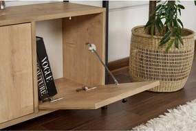 Masă consolă în culoare naturală deschisă cu aspect de lemn de stejar 29,5x120 cm Solace – Kalune Design