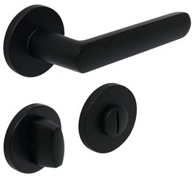 Baterii Como din aluminiu - rozeta WC, negru