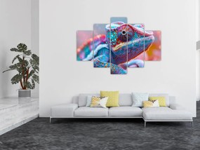 Tablou - Cameleon colorat (150x105 cm)