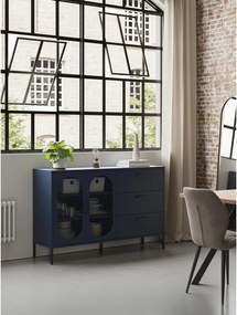 Comodă albastru-închis 140x90 cm Diora – Marckeric