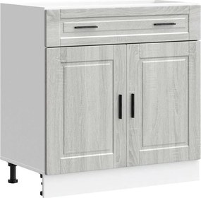 vidaXL Dulap de bază de bucătărie „Porto” Lemn prelucrat Sonoma gri