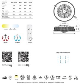 Lustra LED cu Ventilator si telecomanda POLINESIA NAUTICA