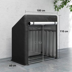 Outsunny Suport de Lemne de Exterior din Oțel cu Acoperire Impermeabilă 100x60x110 cm | Aosom Romania