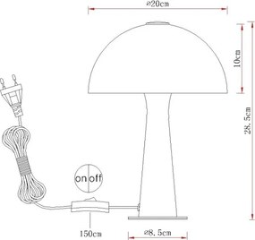 Globo 50670152 - Lampă de masă JULIA 1xE14/25W/230V bej
