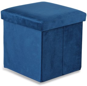 Taburet pliabil albastru CUBEXO VELVET M