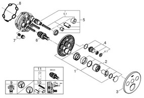 Baterie GROHE SMARTCONTROL 29146000, crom lucios