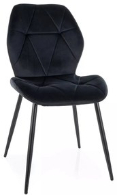 Scaun Rick velvet negru/negru Blu19