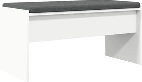 vidaXL Bancă pentru hol cu pernă Alb 80 x 38 x 46 cm