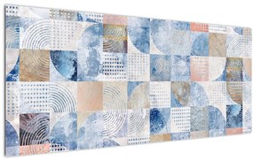 Tablou - figuri geometrice pe perete (120x50 cm)