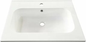 Lavoar pe mobilier Inter Ceramic finisaj alb lucios 61 cm