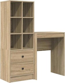 vidaXL Birou cu sertar 2 pcs Stejar Sonoma