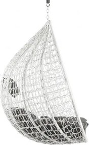 Scaun suspendat alb KOKON fara suport, perna gri