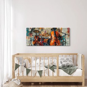 Tablou - Instrumente muzicale (120x50 cm)