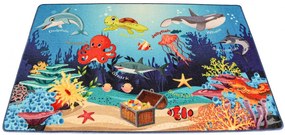 Covor Pentru Copii Antiderapant Oceanarium Blue