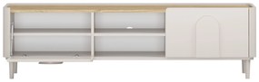Comodă TV Amilio 170 cm cu sertar - cashmere / stejar uleiat / mânere cashmere