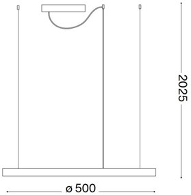 Lustră LED dimabilă pe cablu Ideal Lux ORACLE S LED/28W/230V 4000K d. 50 cm negru