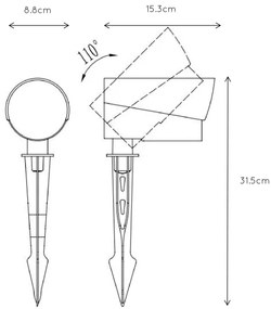 Lampă LED de exterior MANAL LED/13W/230V IP65 Lucide 27897/12/29