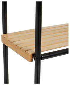 Etajeră neagră/în culoare naturală din bambus 41x77 cm – Casa Selección
