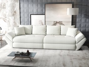 Canapea extensibilă dumonde cu ladă de depozitare si sezut confortabil din spuma high-density, Loana Ambience Ivory 300x100 cm