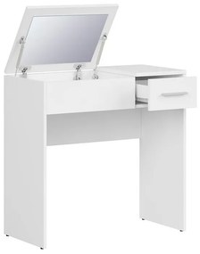 Masă de toaletă Nepo Plus 40 (Alb) (cu oglindă) (cu sp. depozitare). 1098455