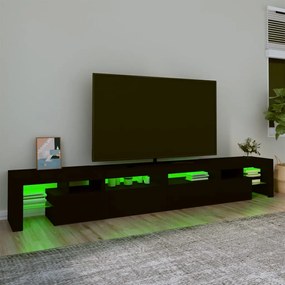 Comoda TV cu lumini LED, negru, 280x36,5x40 cm 1, Negru, 280 x 36.5 x 40 cm