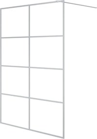 vidaXL Paravan duș walk-in argintiu 140x195 cm sticlă ESG transparentă