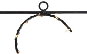 Lampă de perete de Crăciun neagră XMAS incl. LED cu temporizator IP44 - Yoro