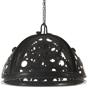 Lampa de tavan industriala cu lant, model roata, 45 cm, E27