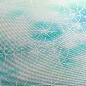 Tablou - Merkaba pe un fundal turcoaz (cu ceas) (90x30 cm)