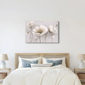Tablou cu florile albe (90x60 cm)