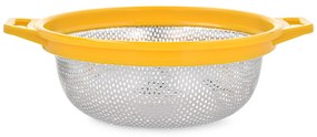 Strecuratoare inox 21cm, galben, Drop