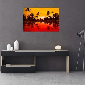 Tablou - Apus de soare deasupra rezortului (90x60 cm)