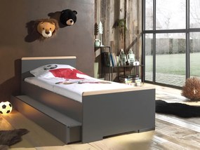 Această combinație LONDON în antracit constă dintr-un pat (90x200) cu sertar.