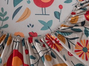 Cearsaf din microfibra RETRO BIRD colorat 90x200 cm