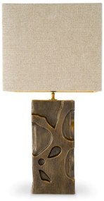 Veioza, Lampa de masa design LUX, Aluminiu, Tesatura, Enzo