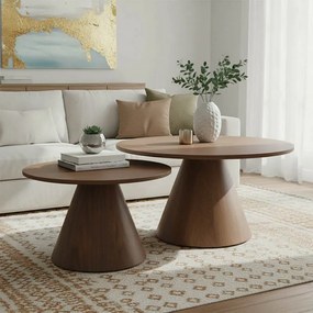 Set 2 Masute Cafea Donna MDF Finisaj Nuc