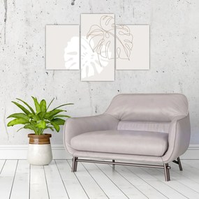 Tablou - Linia de artă monstera N⁰2 (90x60 cm)