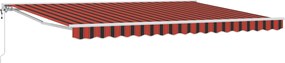 vidaXL Cort electric retractabil Portocalie, Neagră și Galbenă 5 x 3 m