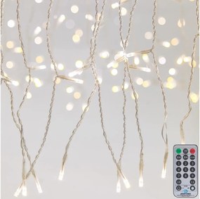 Perdea LED de Crăciun, dimabilă, pentru exterior CURTAIN 360xLED/8,4W/230V 2x2 m IP44 alb cald +telecomandă