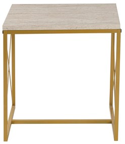 Masă de cafea Defne Gold Travertine