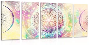 Tablou 5-piese Mandala în design interesant