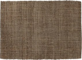 Covor din iută împletit manual, antiderapant, maro natural, 160 x 230 cm, 3000 GSM, „Jute Carpet"