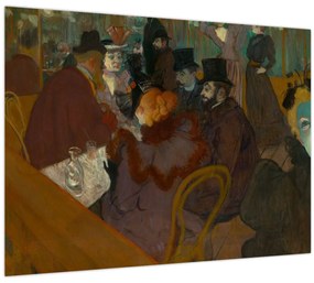 Tablou - Henri de Toulouse-Lautrec, At the Moulin Rouge, reproducere (70x50 cm)