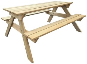 41725 vidaXL Masă de picnic, 150 x 135 x 71,5 cm, lemn