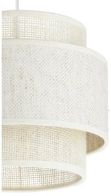 Pendul BOHO pe cablu 1xE27/60W/230V Ø 20 cm crem/iută