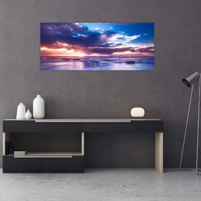 Tablou - Apus de soare la mare (120x50 cm)